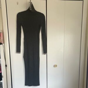 Zara Charcoal Long Sleeve Sweater Dress